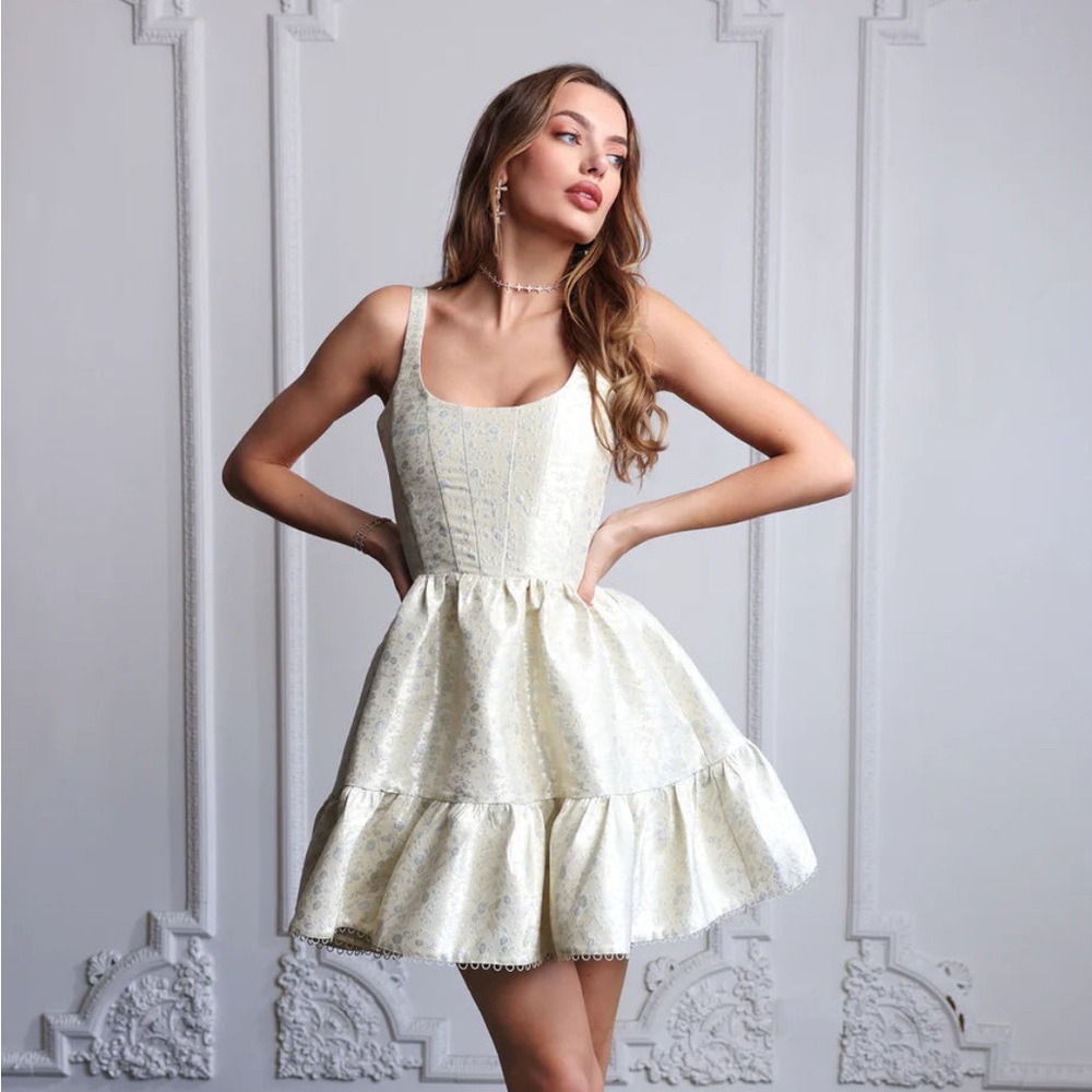 Never Worn V. Chapman Betina Dress in Light Blue Duchess